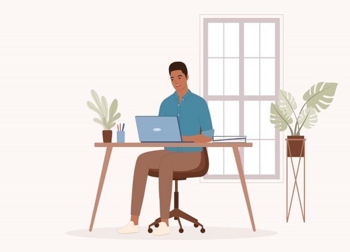 Mensch arbeitet am Laptop